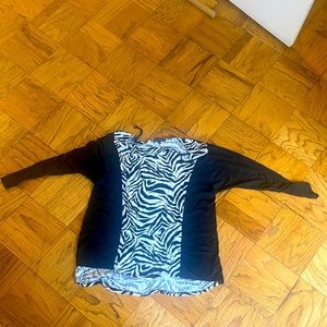 Long sleeve Zebra print blouse